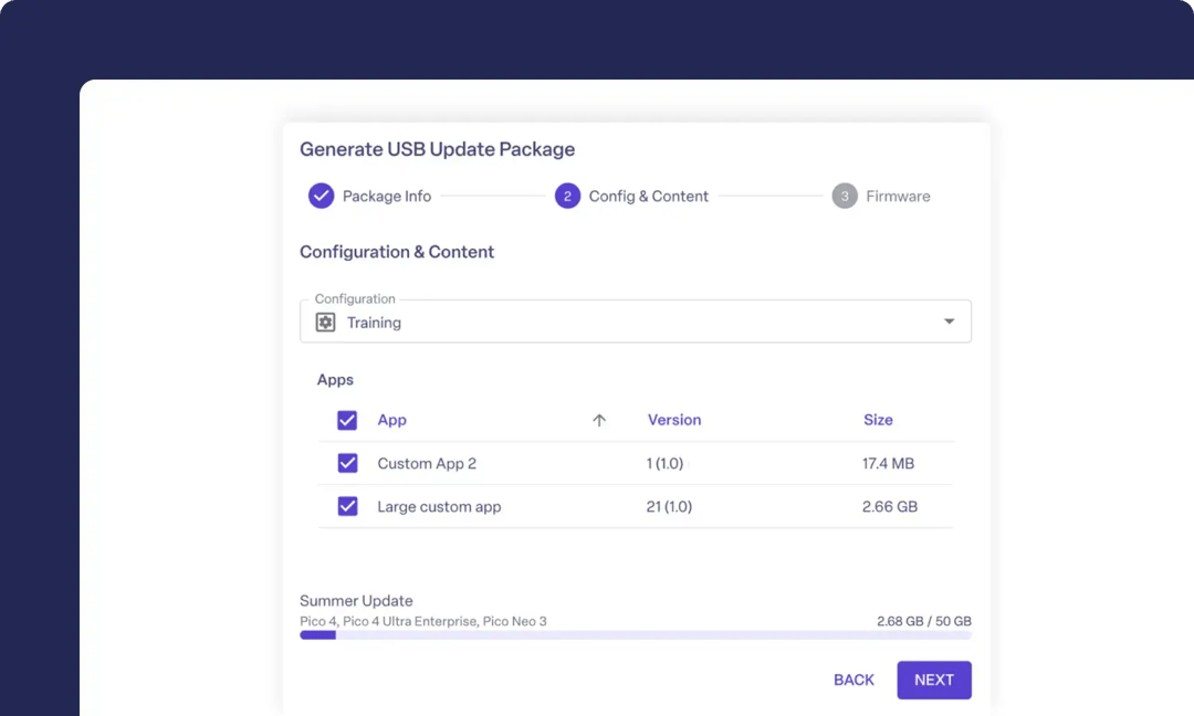 usb package email